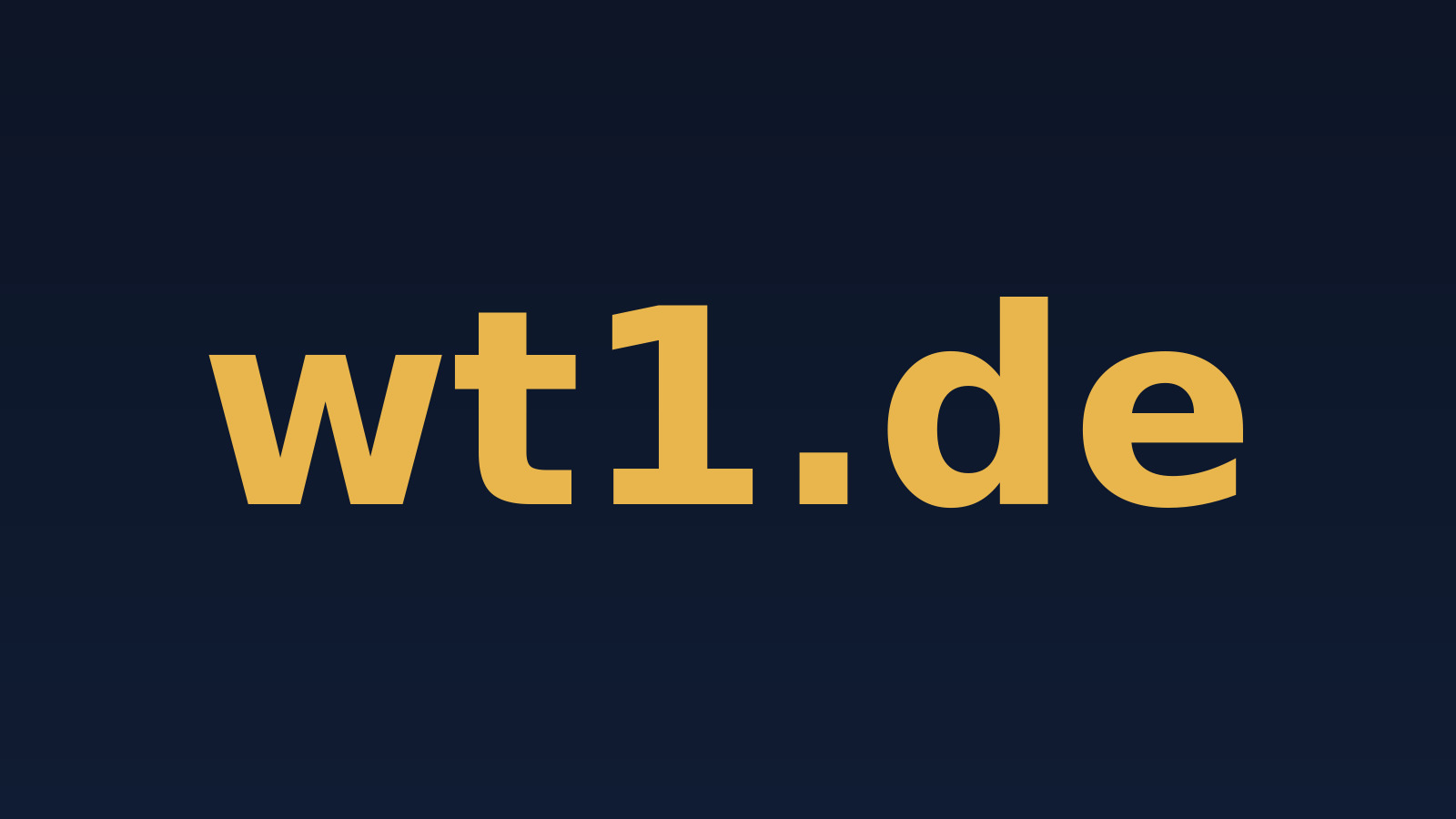wt1.de – Domain zu verkaufen